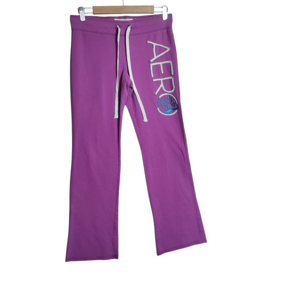 Aeropostale Fit And Flare 90's Style Purple Sweats Sz Medium Y2k - Picture 1 of 9